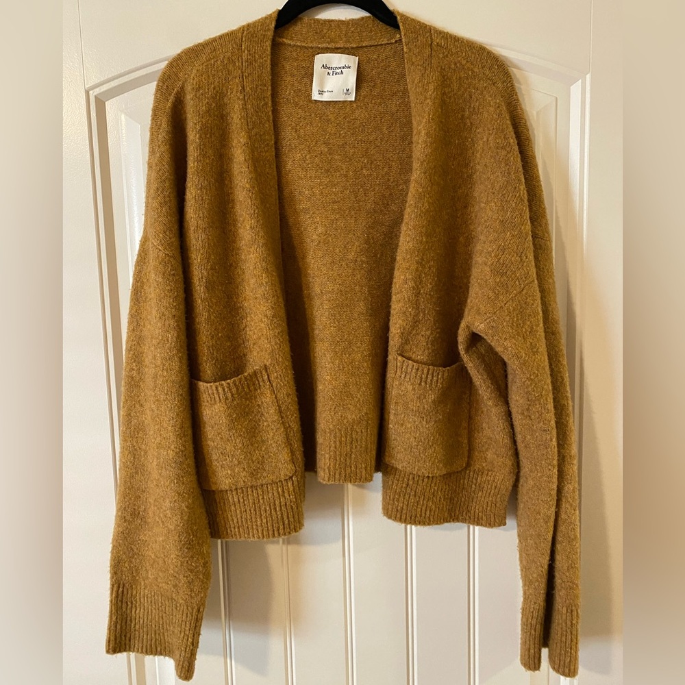 Abercrombie & Fitch Cardigan, Tan/Orange-ish, Size M